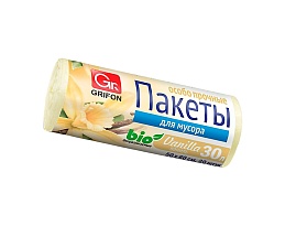 Мешки для мусора 30 л, ароматизированные, Ваниль, бежевые, в рулоне 20 шт., ПНД, 9 мкм, 560х530 мм, GRIFON Aroma, 101-020 V во Владимире