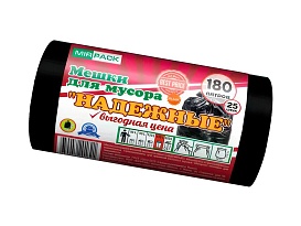 Мешки для мусора 180 л, ароматизированные, черные, в рулоне 25 шт., ПВД, 35 мкм, 1100х930 мм, НАДЕЖНЫЕ, 1802550 во Владимире