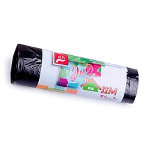 Мешки для мусора 30 л, черные, в рулоне 20 шт., ПНД, 6 мкм, 600х500 мм, Концепция Быта ЭкоДом, 601348 во Владимире