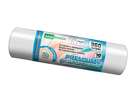 Мешки для мусора 360 л, белые, в рулоне 10 шт., ПВД 65 мкм, 1400х1000 мм, PREMIUM+, 3601015302 во Владимире