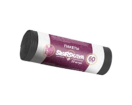 Мешки для мусора 50 л, черные, в рулоне 20 шт., ПНД, 10 мкм, 700х600 мм, SIBIRSKAYA, 101-006 S во Владимире