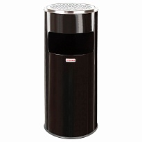 Урна с пепельницей 27 л, нержавеющая сталь, черная, LAIMA PROFESSIONAL во Владимире