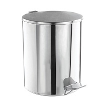 Ведро для мусора с педалью, усиленное, Титан, 15 л, нержавеющая сталь, хром во Владимире