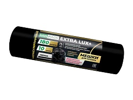 Мешки для мусора 180 л, черные, в рулоне 10 шт., ПВД, 60 мкм, 1100х930 мм, EXTRA LUX+, 1801098 во Владимире