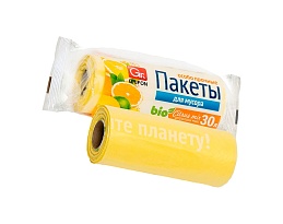 Мешки для мусора 35 л, ароматизированные, желтые, в рулоне 20 шт., ПНД, 12 мкм, 560х530 мм, GRIFON Цитрусовый Микс, 100-033 во Владимире