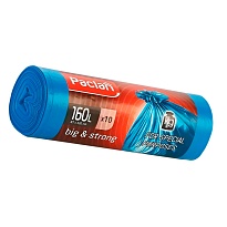 Мешки для мусора 160 л, синие, в рулоне 10 шт., ПВД, 21 мкм, 1200х870 мм, PACLAN Big&Strong, 604075 во Владимире Мешки для мусора 160 л, синие, в рулоне 10 шт., ПВД, 21 мкм, 1200х870 мм, PACLAN Big&Strong, 604075 во Владимире