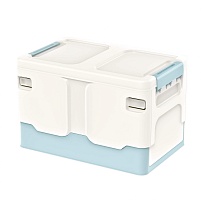 Ящик пластиковый складной белый, дно голубое, 370х240х240 мм во Владимире Ящик пластиковый складной белый, дно голубое, 370х240х240 мм во Владимире