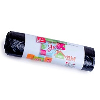Мешки для мусора 60 л, черные, в рулоне 20 шт., ПНД, 7 мкм, 700х600 мм, Концепция Быта ЭкоДом, 601349 во Владимире