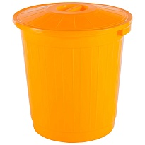 Мусорный бак с крышкой 50 л желтый 50 желтый во Владимире