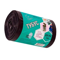 Мешки для мусора 12 л, черные, в рулоне 30 шт., ПНД, 6 мкм, 550х320 мм, Концепция Быта Tubus, 604936 во Владимире