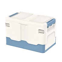 Ящик пластиковый складной белый, дно синее, 370х240х240 мм во Владимире