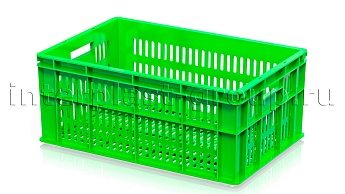Ящик для молока, мяса, овощей и фруктов большая перфорация дно перфорированное светло-зеленый во Владимире