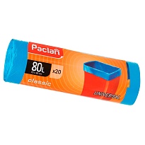 Мешки для мусора 80 л, синие, в рулоне 20 шт., ПНД, 12 мкм, 900х700 мм, PACLAN Classic, 606335 во Владимире Мешки для мусора 80 л, синие, в рулоне 20 шт., ПНД, 12 мкм, 900х700 мм, PACLAN Classic, 606335 во Владимире