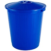 Мусорный бак с крышкой 70 л синий