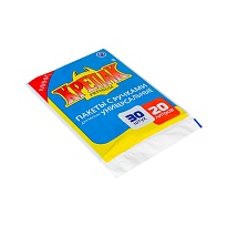 Мешки для мусора 20 л, с ручками, черные, в пачке 20 шт., ПНД, 10 мкм, 550х440 мм, Крепак, 4607075710023 во Владимире