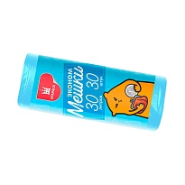 Мешки для мусора 30 л, синие, в рулоне 30 шт., ПНД, 5 мкм, 560х480 мм, Эконом, МЭ3841 (ПМ-30-30) во Владимире Мешки для мусора 30 л, синие, в рулоне 30 шт., ПНД, 5 мкм, 560х480 мм, Эконом, МЭ3841 (ПМ-30-30) во Владимире